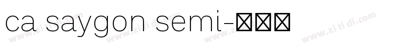 ca saygon semi字体转换